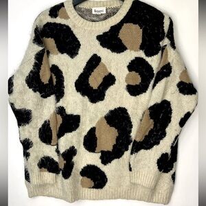 LARGE LEOPARD FUZZY, SOFT AND THICK SWEATER